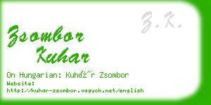 zsombor kuhar business card